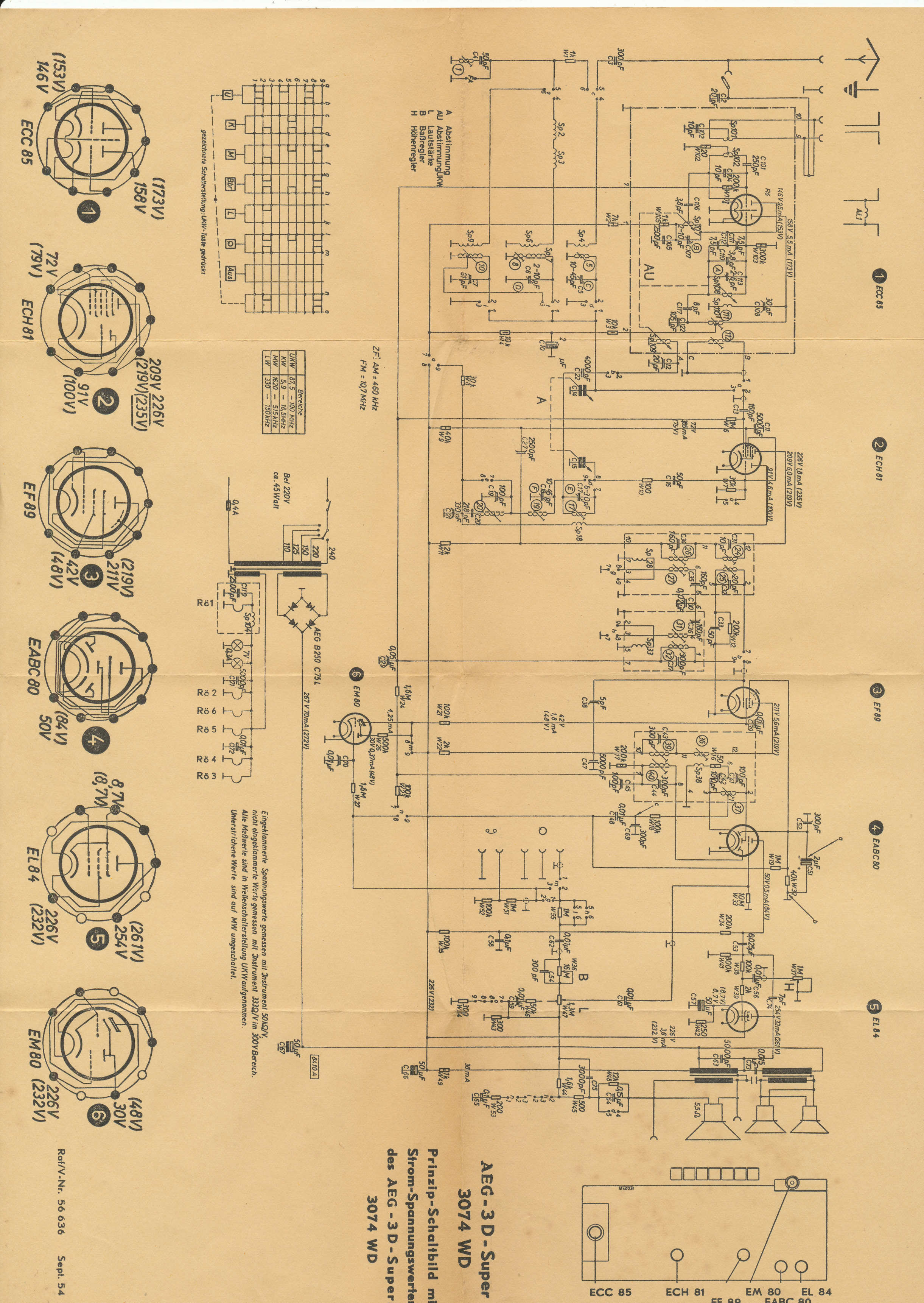 AEG 3074WD3D schematics