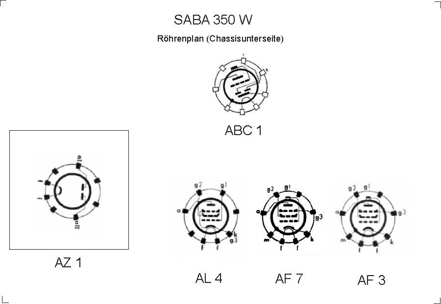 SABA 350W Röhrenplan