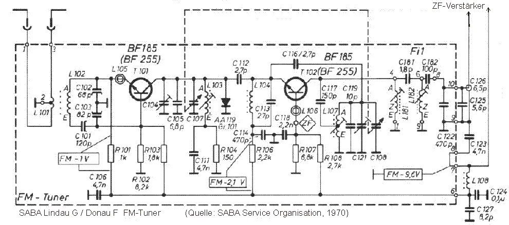 Lindau G Schaltung FM Tuner