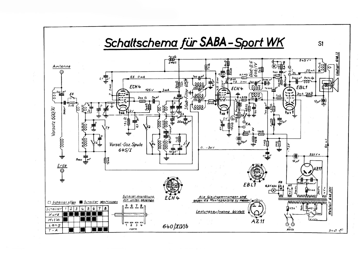 SABA Sport WK schematics